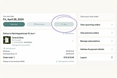 Can I skip my next delivery?