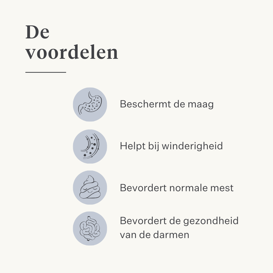Paard, pony, koliek, gas, maagzweren, probiotica, prebiotica, lijnzaad, diarree, waterige ontlasting, mestwater | localization: NL