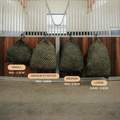 Knotless hay net for horses, designed for gentle slow feeding and improved digestive comfort.