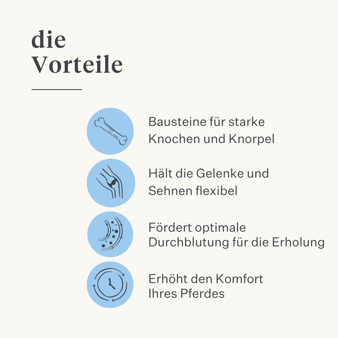 Natürliches Ergänzungsmittel für Pferd und Pony, Gelenke, Bänder, Sehnen, Muskeln | localization: DE