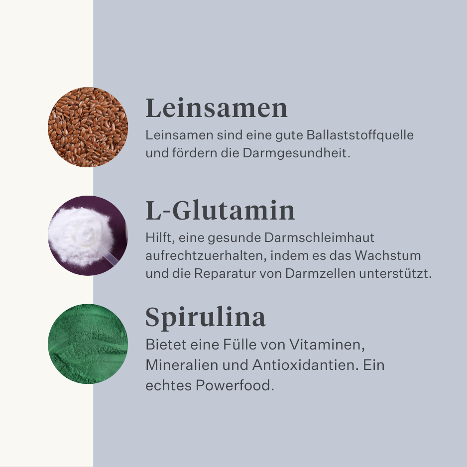 Veganes Hundesupplement für Magen, Verdauung, Blähungen, Probiotika, Präbiotika, Verdauungsenzyme | localization: DE