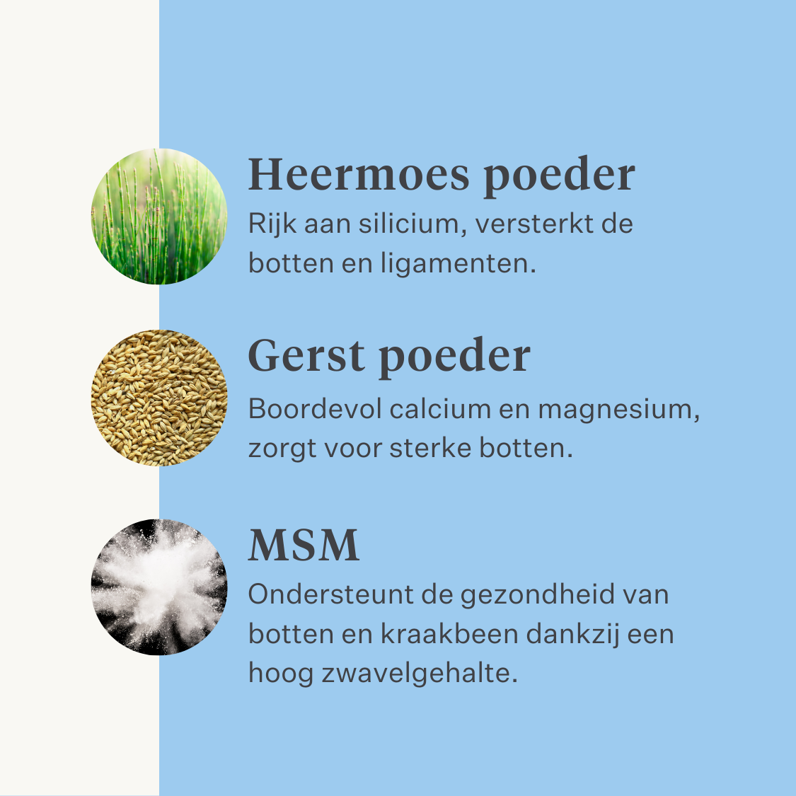 Natuurlijk supplement paard pony gewrichten ligamenten pezen spieren | localization: NL