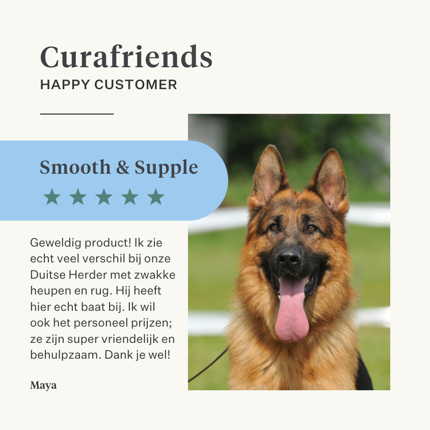 Natuurlijk supplement hond puppy gewrichten ligamenten pezen spieren | localization: NL