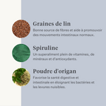 Cheval, poney, colique intestinale, gaz, ulcères gastriques, probiotiques, prébiotiques, graines de lin, diarrhée, selles aqueuses, selles molles | localization: FR