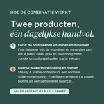 Este Balancer + Steady & Stable Low Sugar Bundle voor paarden, levert essentiële vitaminen en mineralen, ondersteunt een normale suikerstofwisseling, gezonde hoeven en gewichtsbeheersing, suikerarme formule voor sobere paarden en paarden met een gevoelige stofwisseling. | localization: NL