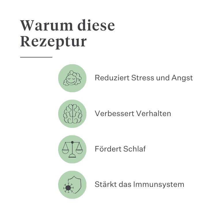 Imby Calm & Chill Ergänzungsfuttermittel für Hunde, unterstützt ruhiges Verhalten und emotionale Balance, hilft Hunden sich zu entspannen ohne ihre Persönlichkeit zu verändern, unterstützt das Nervensystem bei Stress, hypoallergene Formel für den täglichen Gebrauch geeignet, hilft bei Lärm, Reisen und Veränderungen. | localization: DE