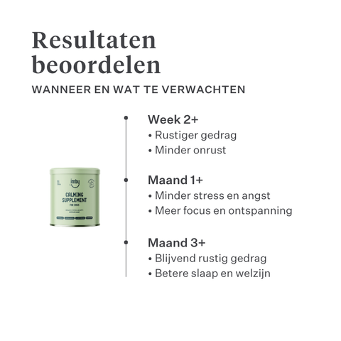 Imby Calm & Chill supplement voor honden, ondersteunt rustig gedrag en emotionele balans, helpt honden ontspannen zonder hun persoonlijkheid te veranderen, ondersteunt het zenuwstelsel bij stress, hypoallergene formule geschikt voor dagelijks gebruik, helpt bij omgaan met geluid, reizen en veranderingen. | localization: NL