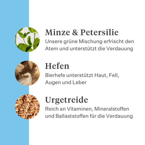 Imby pflanzliche Zahnpflegestäbchen für Hunde, unterstützen die Zahngesundheit und helfen Plaque zu reduzieren, helfen die Zähne zu reinigen und gesundes Zahnfleisch zu erhalten, angereichert mit Minze und Petersilie für frischen Atem, natürlicher und sehr schmackhafter täglicher Kausnack. | localization: DE