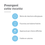 Imby bâtonnets dentaires végétaux pour chiens, soutiennent la santé dentaire et aident à réduire la plaque, aident à nettoyer les dents et à maintenir des gencives saines, enrichis en menthe et persil pour une haleine fraîche, friandise naturelle et très appétente pour un usage quotidien. | localization: FR