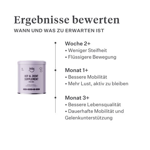 Imby Hip & Joint Ergänzungsfuttermittel für Hunde, unterstützt die Gelenkgesundheit und flexible Bewegung, hilft gesunden Knorpel und Mobilität zu erhalten, unterstützt Hunde mit Neigung zu Steifheit oder eingeschränkter Beweglichkeit, von Tierärzten entwickelte tägliche Unterstützung für aktive und ältere Hunde. | localization: DE