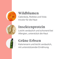 Imby Day Time Hundesnacks, Kekse auf Insektenbasis für Hunde, unterstützen die Hautgesundheit und ein glänzendes Fell, angereichert mit natürlichen Inhaltsstoffen wie Klette, Rotklee und Stiefmütterchen, helfen die Durchblutung zu fördern, nachhaltiger und sehr schmackhafter Snack für den täglichen Einsatz. | localization: DE