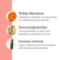 Imby Day Time hondensnacks, koekjes op basis van insecten voor honden, ondersteunen de huidgezondheid en een glanzende vacht, verrijkt met natuurlijke ingrediënten zoals klis, rode klaver en driekleurig viooltje, helpen de bloedcirculatie te stimuleren, duurzame en zeer smakelijke snack voor dagelijks gebruik. | localization: NL