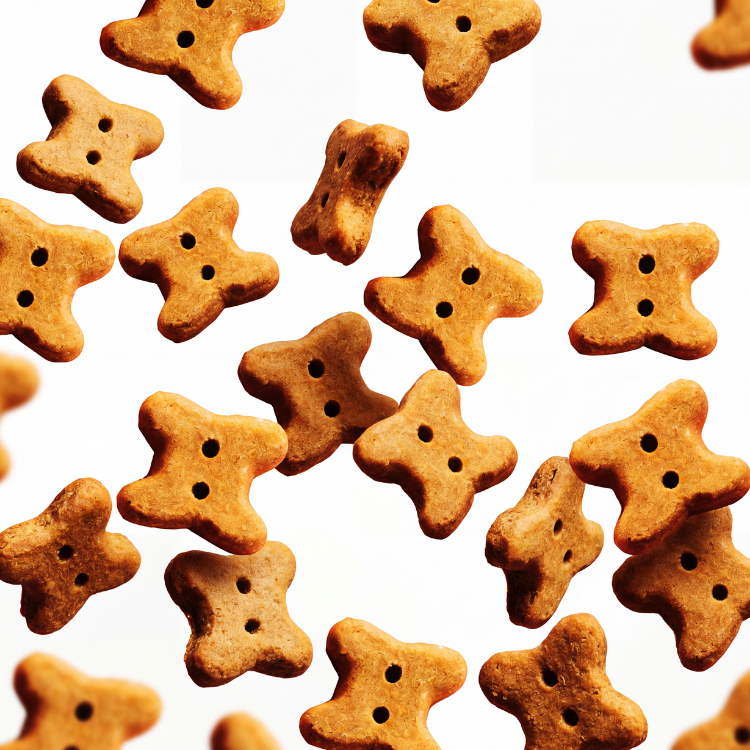 Imby Day Time hondensnacks, koekjes op basis van insecten voor honden, ondersteunen de huidgezondheid en een glanzende vacht, verrijkt met natuurlijke ingrediënten zoals klis, rode klaver en driekleurig viooltje, helpen de bloedcirculatie te stimuleren, duurzame en zeer smakelijke snack voor dagelijks gebruik. | localization: NL