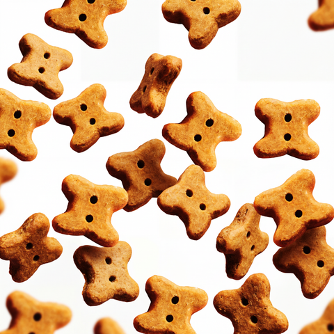 Imby Day Time hondensnacks, koekjes op basis van insecten voor honden, ondersteunen de huidgezondheid en een glanzende vacht, verrijkt met natuurlijke ingrediënten zoals klis, rode klaver en driekleurig viooltje, helpen de bloedcirculatie te stimuleren, duurzame en zeer smakelijke snack voor dagelijks gebruik. | localization: NL