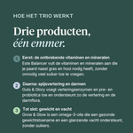 Curafyt Skinny Horse Bundle, een supplementenpakket voor paarden met Este Balancer, Guts & Glory en Grow & Glow. Levert essentiële vitaminen en mineralen, ondersteunt de spijsvertering en darmflora met enzymen, prebiotica en probiotica, en bevat omega 3-olie voor een gezonde gewichtstoename en een glanzende vacht, zonder toegevoegde suikers. | localization: NL