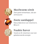Imby Vitality hondenvoer, volledig dagelijks droogvoer voor honden van alle rassen en levensfasen, op basis van hypoallergene insecteneiwitten, ondersteunt de spijsvertering en het algemeen welzijn, licht verteerbare en milieubewuste voeding, uitgebalanceerde formule ontwikkeld door dierenartsen, zeer smakelijke brok. | localization: NL