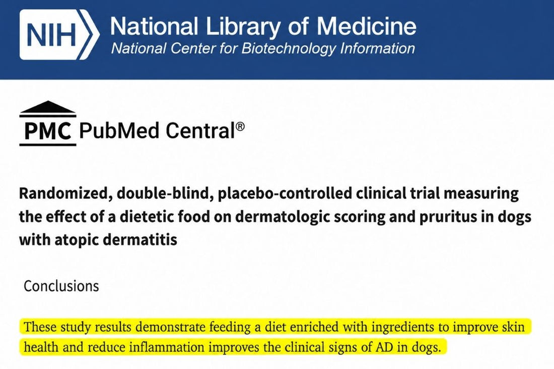 PubMed Central randomized controlled trial on diet and atopic dermatitis in dogs